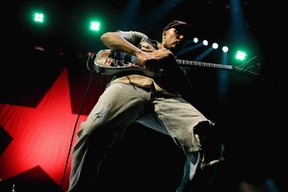 Tom Morello, of Rage Against The Machine, performs during the 2008 Republican National Convention at the Target Center on Sept. 3, 2008 in Minneapolis, Minnesota.