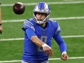 Matthew Stafford of the Detroit Lions throws the ball against the Minnesota Vikings at Ford Field on January 3, 2021 in Detroit.