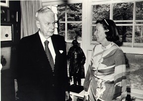 Then Toronto Sun columnist Joan Sutton Straus interviews former prime minister John Diefenbaker in 1977.