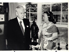 Then Toronto Sun columnist Joan Sutton Straus interviews former prime minister John Diefenbaker in 1977.