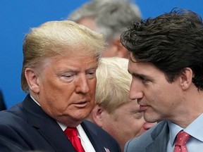 Donald Trump (left) and Justin Trudeau.