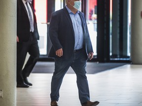 Ontario Premier Doug Ford leaves the Metro Toronto Convention Centre on Sunday January 17, 2021.