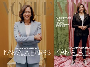 Vogue covers featuring Kamala Harris.