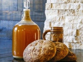 After making craft beer at home, spent grains can be used to make homemade bread, as seen here on Saturday, Jan. 9, 2021.