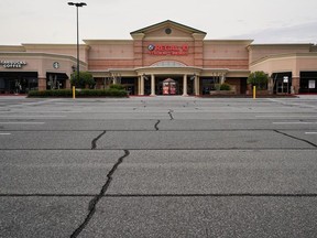 A closed Regal movie theater is seen days before the phased reopening of businesses and restaurants from coronavirus disease (COVID-19) restrictions in Atlanta, Georgia, U.S. April 22, 2020.