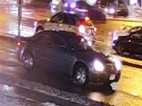 One of two suspect vehicles sought following a deadly pedestrian hit-and-run in Scarborough on Wednesday, Dec. 30, 2020.