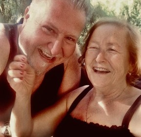 Beloved Toronto hairstylist Fabio Sementilli with his mother Maria