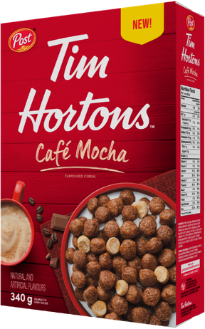 The new Tim Hortons Cafe Mocha cereal from Post.