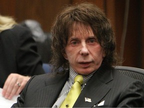 Phil Spector sits on the last day of the prosecution rebuttal in the case of People v Phil Spector on March 26, 2009 in Los Angeles.