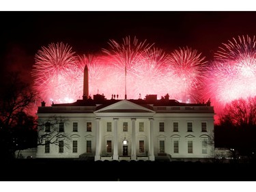 Fireworks are seen above the White House after the inauguration of Joe Biden as the 46th President of the United States in Washington, D.C., Jan. 20, 2021.
