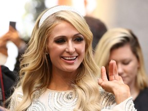 Paris Hilton greets fans during the launch of Platinum Rush at Highpoint Shopping Centre on November 23, 2018 in Melbourne, Australia.