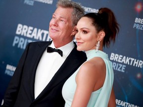 David Foster and Katharine McPhee attend the 8th Annual Breakthrough Prize Ceremony at NASA Ames Research Center on November 03, 2019 in Mountain View, California.