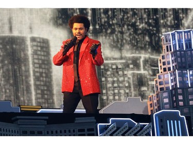 SUPER BOWL HALFTIME SHOW IN PHOTOS: The Weeknd performs at Raymond James Stadium on Feb. 7, 2021 in Tampa, Fla.