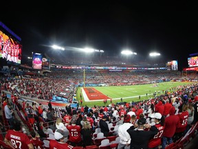An overall view of Raymond James Stadium during Super Bowl LV between the Kansas City Chiefs and the Tampa Bay Buccaneers Feb. 7, 2021.