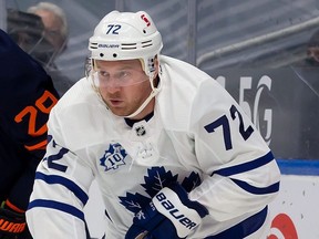Maple Leafs forward Travis Boyd at Rogers Place on Jan. 28, 2021.