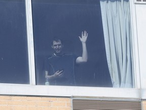 Steve Duesing prepares to leave after he was quarantined at the government-approved Radisson Hotel on Dixon Rd., Wednesday February 3, 2021.