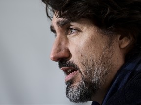 Prime Minister Justin Trudeau holds a press conference at Rideau Cottage in Ottawa on Tuesday, Feb. 2, 2021., to provide an update on the COVID-19 pandemic. 
THE CANADIAN PRESS/Sean Kilpatrick