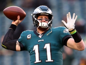The Eagles are trading veteran quarterback Carson Wentz to the Colts, according to reports Thursday, Feb. 18, 2021.