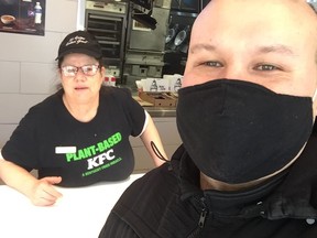 Jason Schweitzer, 39, a long-time customer of Emilia, a KFC worker since 1975, has launched a GoFundMe to support her during COVID-19. The fund has raised over $21,000 so far.
