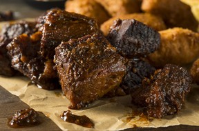 Slow Smoked Brisket Burnt Ends Barbecue with Sides
