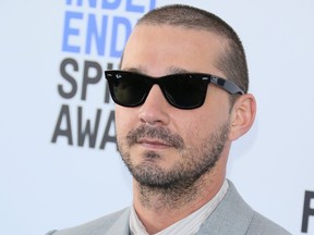Shia LaBeouf arrives for the 35th Film Independent Spirit Awards in Santa Monica, Calif., on Feb. 8, 2020.