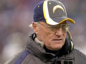 San Diego Chargers head coach Marty Schottenheimer during a game against the Buffalo Bills at Ralph Wilson Stadium in Orchard Park, New York on Dec. 3, 2006.
