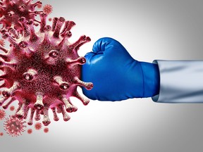 The coronavirus is pictured in this photo illustration.