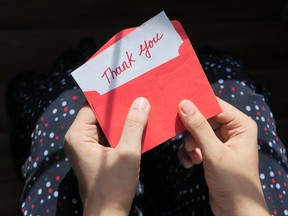 A reader wonders if writing thank you notes is considered too formal.