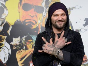 Bam Margera arives at the world premiere of "The Last Stand" held at Grauman's Chinese Theatre in Hollywood, Calif., Jan. 14, 2013.