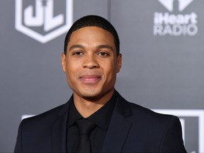 US actor Ray Fisher poses as he arrives for the world premiere of Warner Bros. Pictures film 'Justice League' at The Dolby Theatre in Hollywood, California on November 13, 2017.