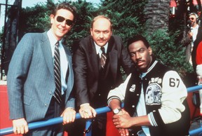 Judge Reinhold, John Ashton and Eddie Murphy in Beverly Hills Cop.