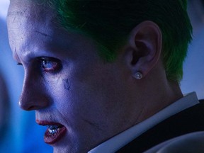 Jared Leto in a scene from Suicide Squad. The actor returns as Joker in Zack Snyder’s Justice League.