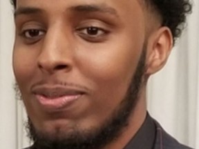 Hashim Omar Hashi, 20, was fatally shot on Falstaff Ave. on Sunday, Jan. 31, 2021.