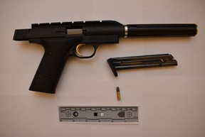 .22 calibre Browning Buck Mark pistol, seized by Toronto police