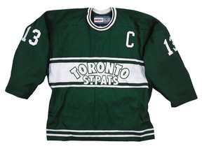 Limited edition St. Pats hockey sweater issued by the Toronto Maple Leafs to coincide with their 75th anniversary.