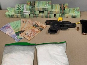 Durham Regional Police have seized a firearm, a quantity of drugs, cash and a car in an Ajax drug investigation.