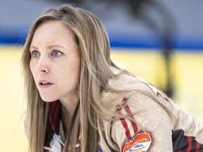 Rachel Homan’s Ontario team had its worst game of the Scotties Tournament of Hearts in a 9-1 loss to Manitoba on Feb. 27, 2021, but bounced back to beat Saskatchewan 7-2 and clinched a spot in the final.