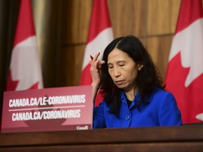 Chief Public Health Officer Dr. Theresa Tam holds a press conference during the COVID-19 pandemic in Ottawa on Friday, Dec. 18, 2020.