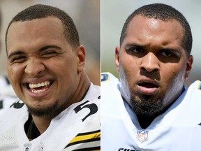 Twins Maurkice, left, and Mike Pouncey.