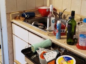 This photo supplied by a Mississauga landlord named Jim shows the mess left behind by a tenant.
