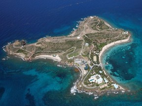Little St. James Island, one of the properties of financier Jeffrey Epstein, is seen in an aerial view near Charlotte Amalie, St. Thomas, U.S. Virgin Islands on July 21, 2019.