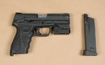 This imitation handgun was allegedly seized when five suspects were arrested in Mississauga two hours after a bank robbery in Woodstock on Tuesday, Feb. 9, 2020.