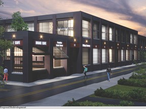 The original factory will be transformed into modern, multi-generational 
live-work condos that will feature ground floor workspaces with roll-up doors opening to an interior courtyard. SUPPLIED