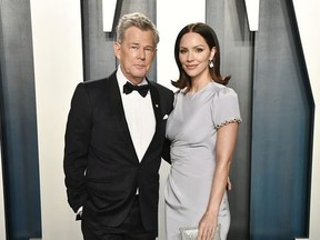 David Foster and Katharine McPhee attend the 2020 Vanity Fair Oscar Party hosted by Radhika Jones at Wallis Annenberg Center for the Performing Arts on February 09, 2020 in Beverly Hills, California.
