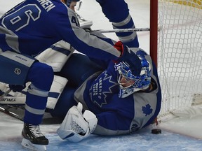 Can the Maple Leafs count on goalie Frederik Andersen to take them on a deep playoff run? ED KAISER/POSTMEDIA