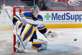 St. Louis Blues goalie Jordan Binnington is one candidate to play for Team Canada at the Olympics. GETTY IMAGES