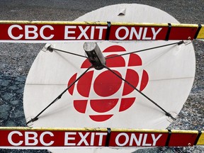 A parking lot barrier is seen at one of the studios in Halifax on Wednesday April 4, 2012. The Canadian Broadcasting corporation is axing 650 jobs in the wake of federal budget cuts. THE CANADIAN PRESS/Andrew Vaughan