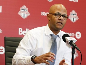 Toronto FC GM Ali Curtis said the club is working closely with government health officials to get back on the field as quickly and safely as possible. Veronica Henri/Toronto Sun