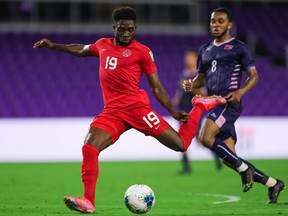 Alphonso Davies and Team Canada defeated Bermuda 5-1 on Saturday. Jeremy Reper/Canada Soccer