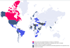 Hellosafe.ca map of the status for Canadian visitors around the world.